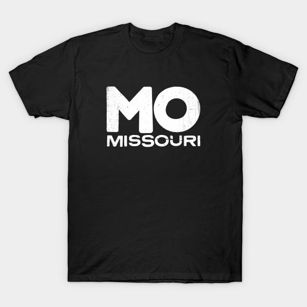 MO Missouri State Vintage Typography T-Shirt by Commykaze